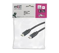 MKC - 486611207 - Cavo USB - 2.0 C-C - 100W - 480Mbps - 4 mt - MKC Melchioni - 103599 - Conf. da 1 Pz.