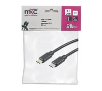 MKC - 486611208 - Cavo USB - 3.0 C-C - 100W - 5Mbps - 0,5 mt - MKC Melchioni - 103600 - Conf. da 1 Pz. - 486611208