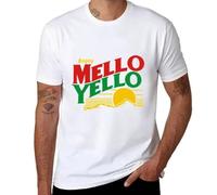 MKCSHCBV Drink T-Shirt Dink Mello Yellow Juice T-Shirt t-Shirt T-Shirt Short Plain Black t Shirts Men White S