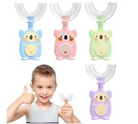 MKEAWWU 4 Spazzolini Da Denti Per Bambini, A Forma Di U Per Bambini, Spazzolino Da Denti Per Bambini, 2-6,360° Whole Mouth Manual Training Spazzolino Da Denti (4 Pezzi Per Pollice, Set Di Spazzolini