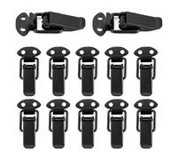 MKEAWWU Chiusura A Leva In Acciaio, Fermaglio Nero Per Cassetto E Valigetta, Taglia Piccola, 12 Pezzi