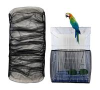 MKEAWWU Copertura Gabbia Pappagalli 1 Pezzo Nero Altezza 55 Cm Circonferenza 250 Cm Rete Nylon Traspirante