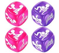 MKEAWWU Giochi Erotici Per Coppie, Set Di 4 Cubi Da Gioco, 2 Viola E 2 Rosa, 2 Grandi E 2 Piccoli, Per Camera Da Letto, Regalo Per Adulti