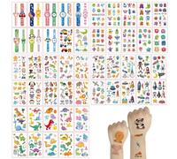 MKEAWWU Tatuaggi Per Bambini 400+ Adesivi Tatuaggi Set,Dinosauri, Mostri, Spazio, Animali, Orologi Per Bambini, 10 Per Categoria,Dinosauri, Mostri, Spazio, Animali, Orologi Per Bambini, 10 Per Categor