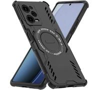 Mkej Cover per Xiaomi Redmi Note 12 Pro 5G Dissipazione del Calore Cover, Opaco Resistente agli urti Anti-Graffio Antiscivolo TPU + PC Bumper Custodia Magnetica per Xiaomi Redmi Note 12 Pro 5G, Nero
