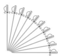 MKEMQXBEP Bastoncini da Frutta a Forma di Spada, stuzzicadenti for Cocktail, Utensili da Bar in Acciaio Inossidabile, Bastoncini for mescolare Le Bevande(10PC)