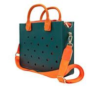 MKEMQXBEP Borsa a tracolla da donna in morbida gomma, colorata, alla moda, da spiaggia, in stile estivo, for la spesa(C1 1PC)