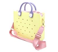 MKEMQXBEP Borsa a tracolla da donna in morbida gomma, colorata, alla moda, da spiaggia, in stile estivo, for la spesa(C8 1PC)