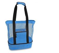 MKEMQXBEP Borsa da spiaggia for picnic, borsa termica in rete a doppio strato, borsa da mare, borsa for la spesa impermeabile(BLUE 1PC)