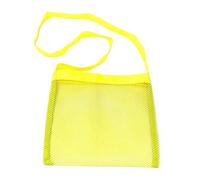 MKEMQXBEP Borsa da spiaggia in rete ultraleggera da esterno, 3 pezzi, for bambini, organizer for riporre giocattoli e conchiglie.(S-YELLOW 3PC)