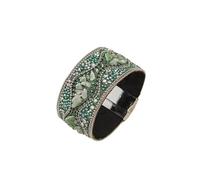 MKEMQXBEP Bracciale da Donna retrò in Stile Punk, Stile Bohémien, con Perline, Fatto a Mano e Strass.(C4 1PC_AS Shown)