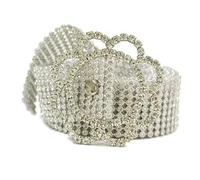 MKEMQXBEP Cintura da donna con 9 file di strass intarsiati, abbigliamento coordinato alla moda(S20 1PC)