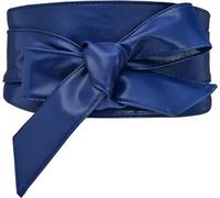 MKEMQXBEP Cintura larga da donna in pelle PU Cintura Obi Cintura da annodare Cintura avvolgente con fiocco Bowknot Colore brillante for il vestito(Blue 1PC)