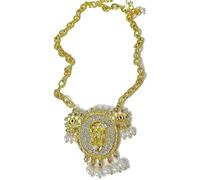 MKEMQXBEP Collana con Ciondolo, Orecchini, Naso, Faccia, personalità retrò Francese, Catena esagerata for la clavicola(Necklace 1PC)