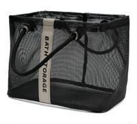 MKEMQXBEP Contenitore portaoggetti for doccia, organizer for bagno, dormitorio universitario, campeggio, palestra(BLACK 1PC,S)