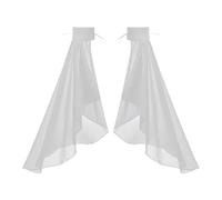 MKEMQXBEP Copribraccio in tulle a maniche lunghe for abito da sposa, camicia decorativa con maniche a vescovo(White 1PC)