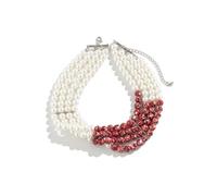 MKEMQXBEP Gioielli Perla Creativa Vacanza Gocce di Sangue Nappa Clavicola Collana Orecchini Bracciale Spilla(S4 1PC)