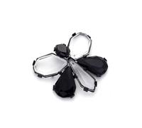 MKEMQXBEP Spilla a Farfalla Grande, Geometrica esagerata, in Resina Trasparente Colorata, for Donna, con Fiore, Accessorio(Balck White 1PC)