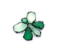 MKEMQXBEP Spilla a Farfalla Grande, Geometrica esagerata, in Resina Trasparente Colorata, for Donna, con Fiore, Accessorio(Green 1PC)