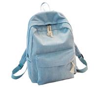 MKEMQXBEP Zaino da Scuola in Velluto a Coste for Adolescenti, Classico, da Campus(Blue 1PC)