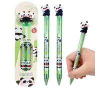 MKEWUU 2 Pezzi Penne Legami Gel Green Corpo Cartoon Cat Kawaii, Penna Dell'Amicizia E Coppia, 0.5Mm, Regalo Cancelleria Carino Con Impugnature Simpatiche Per Scuola Ufficio