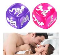 MKEWUU Dado Sessuali, 2 Pezzi: Viola Per Sesso Orale + Rosa Per Intimità, Diametro 1.8 Cm, Leggeri E Compatti Per La Tua Fantasia