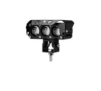 MKGKACVCPT Per Moto Faro Fari Fendinebbia A LED Bicolore Bianco Giallo A 4 Lenti Super Luminosi Per Moto Auto Senza Ventola(1 PCS White Yellow)