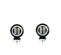 MKGKACVCPT Per Moto Faro Per Fuoristrada Auto Barca Camion SUV Barra Luminosa A LED Angel Eye E Moto Faretto Da Lavoro 12 V 24 V Fendinebbia.(Round yellow 2pcs)