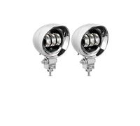 MKGKACVCPT Per Moto Faro Per Kawasaki Per Chopper Motociclo Cromato LED Ausiliario Fendinebbia Bullet Doppio Colore LED Aggiuntivo 2 Pezzi(2pcs No Halo)