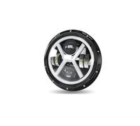 MKGKACVCPT Per Moto Faro Per Road King Per Jeep Per Wrangler Jk Halo Angel Eyes Faro LED Da 7 Pollici Per Moto(7 Inch X)