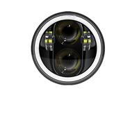 MKGKACVCPT Per Moto Faro Per Street Per Softail Per Dyna Faro Anteriore Da 5.75 Pollici Halo Angel Eyes LED Proiettore Faro Rotondo Nero