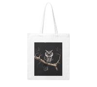 MKGOHLG Late Night Owl Printing Woman Canvas Tote Bag Forte e durevole per viaggi, shopping, uso quotidiano taglia unica
