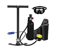 MKHFP Attrezzatura per Lo Snorkeling, Respiratore da Immersione Portatile for Il Tempo Libero All'aperto for Adulti Dotato di Bombola di Ossigeno da 1 Litro(Black Suit E)