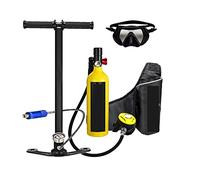 MKHFP Attrezzatura per Lo Snorkeling, Respiratore da Immersione Portatile for Il Tempo Libero All'aperto for Adulti Dotato di Bombola di Ossigeno da 1 Litro(Yellow Set E)