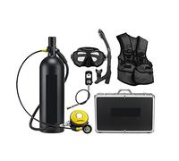 MKHFP Attrezzatura per Lo Snorkeling, Respiratore for Immersioni All'aperto Bombola di Ossigeno for Nuoto for Adulti da 2 Litri for Il Tempo Libero E L'intrattenimento(Noir,D)