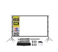 MKHFP Schermo di proiezione HD con Tenda di Seta Spessa for Doppio treppiede Pieghevole for Ufficio, intrattenimento for Ufficio all'aperto Teatro Scolastico a casa(120 inch)