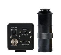 MKHFP Telecamera per visione artificiale 1/3 "800 linee CCD 480. Fotocamera industriale del microscopio della fotocamera di colore BNC + 100X. Lente Telecamera CCTV industriale