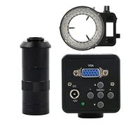 MKHFP Telecamera per visione artificiale 2. 0mp 1/3 "VGA Electronic Digital Industrial. CCD CMOS. Video Microscopio C-Mount Camera 108 0P HD. Telecamera CCTV industriale(100x lens with Light)