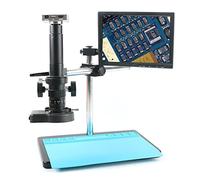 MKHFP Telecamera per visione artificiale 370. 0W 1080p HD. Kit for fotocamera industriale da 180/300x microscopio elettronico con schermo PCB. Riparazione Telecamera CCTV industriale(180x)