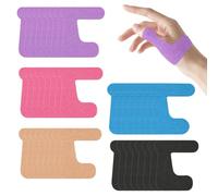 Mkhiuno Nastri kinesiologici di precisione per dita e pollice, 40 pezzi, elastici, impermeabili, nude e colorati, mani destra