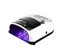 MKHQST Aspiratore Unghie Lampada for Unghie Professionale 2 in 1 ad Alta Potenza da 60W, aspirapolvere, Lampada for Asciugatura Gel for Unghie a LED, Raccoglitore Forte aspirazione