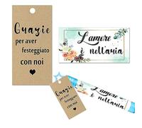 MKISHINE 50pz Etichette Adesivi Bolle di Sapone Matrimonio+50pz Etichette Kraft Scritta L'Amore è Nell'Aria Adesivi per Wedding Bubbles Bottiglia Bomboniere Decorazione Nozze Matrmonio