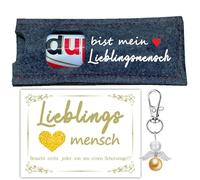MKISHINE Lieblingsmensch - Custodia in feltro per cioccolatini duplo, regalo, amica, migliore amica, regalo di cioccolato, senza cioccolato