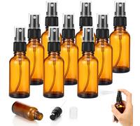 Mkitnvy Bottiglie Spray, 10 Pezzi 30ml Ambra Flacone Spray Vuoto in Vetro, Portatile Nebulizzazione Fine Flaconi Spray per Viaggio, Profumi, Olio Essenziale, Aromaterapia, Cosmetici