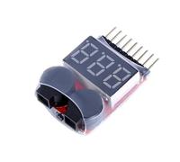 MKIUYVD Accessori aggiornamento RC Batteria Scarica Cicalino di Allarme RC Visualizzazione della Tensione 1S-8S 7.4V 11.1V Tester del Tester Batteria Lipo Monitor per RC Auto Drone Elicottero