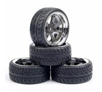 MKIUYVD Accessori aggiornamento RC Cerchione per Pneumatici in Gomma Esagonale da 12 Mm per Accessori per Ricambi Auto RC 1:10 su per Strada 4 Pezzi/Set