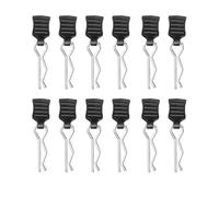 MKIUYVD Accessori aggiornamento RC per Assiale per SCX10 per TRX-4 per Hyper Go 1/10 1/14 1/8 RC Parti di Automobili 12 Pezzi Metallo R-per Tipo Auto Guscio Corpo Clip Fisse Pin con Linguetta