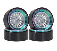 MKIUYVD Accessori aggiornamento RC per Axial per Scx24 per Fms24 1/18 per Traxxas per Trx4m 1/24 Rc Crawler Car Wheel Hub CNC Alluminio 1.3 in Beadlock Wheel Rim(White)