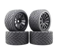 MKIUYVD Accessori aggiornamento RC per HPI per Traxxas 17mm Mozzo in Metallo 26412 4 Pezzi RC 1/8 per Monster Truck su Ruote da per Strada E Set di Pneumatici Pneumatici A 12 Raggi