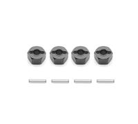 MKIUYVD Accessori aggiornamento RC per Traxxas per Traxxas per Slash 4x4 1/10 RC Cars Parti Aggiornamento 4 Pezzi Adattatore per Mozzo Esagonale Ruota in Alluminio Supporto 12 Mm Spessore 7 Mm(Gray)